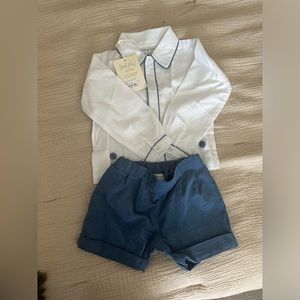 NWT Rachel Riley Cord Short & Shirt